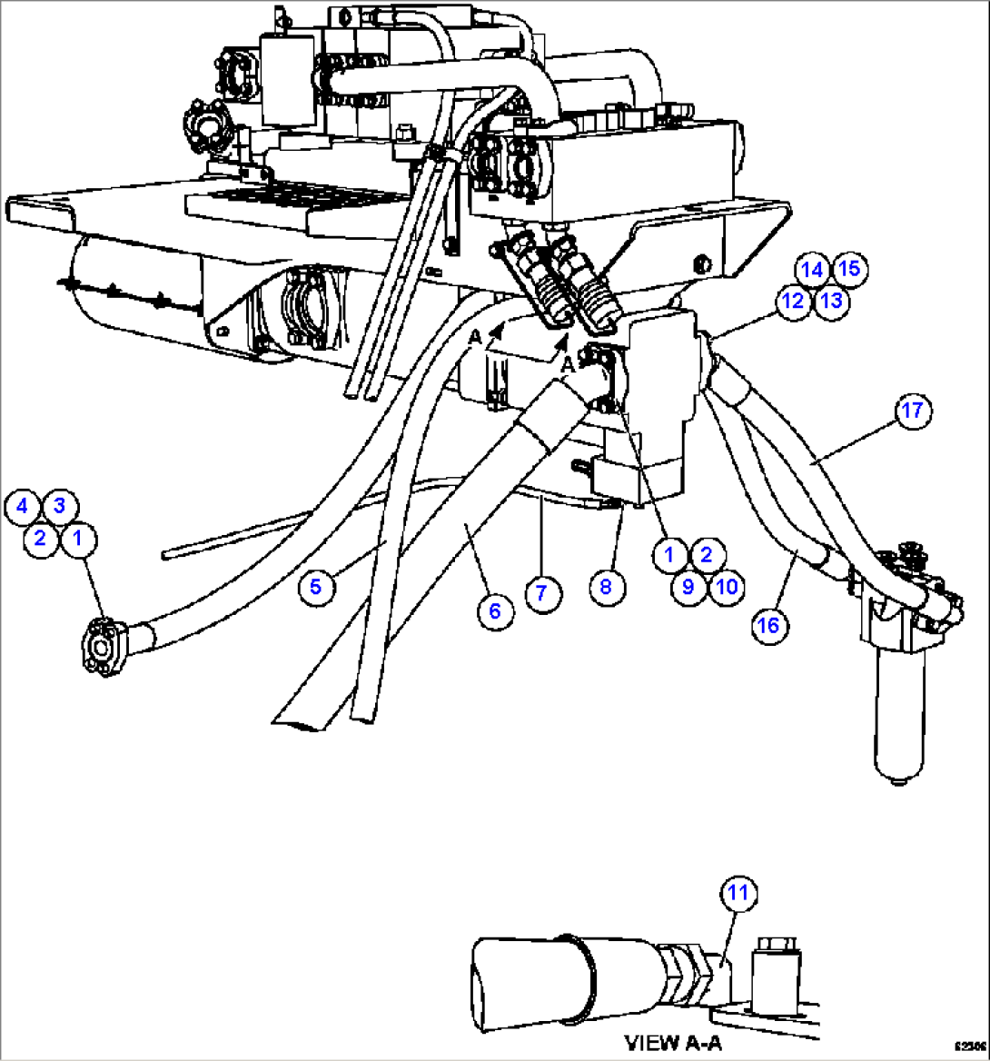 PUMP MODULE - STEERING PUMP PIPING