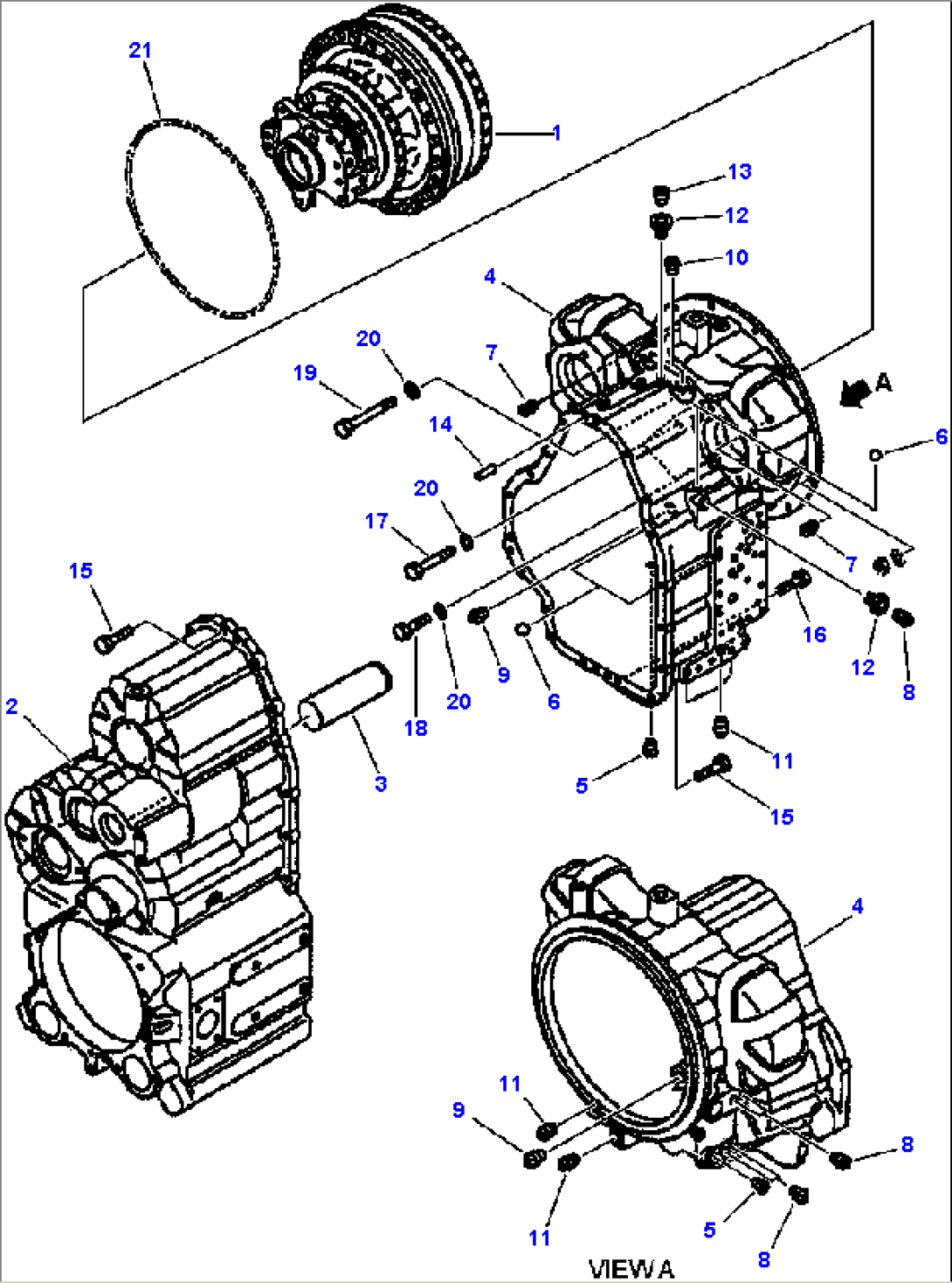 FIG. F4350-51A0 TRANSMISSION - MOUNTING - TRANSMISSION CASE TO TORQUE CONVERTER CASE