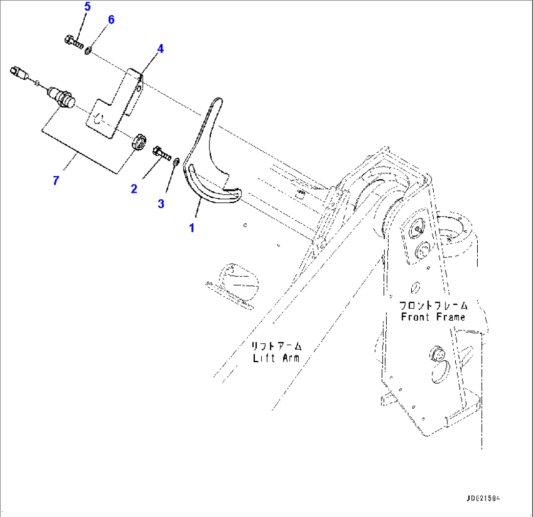 Lift Arm and Bell Crank, Boom Kick-out (#75750-75784)