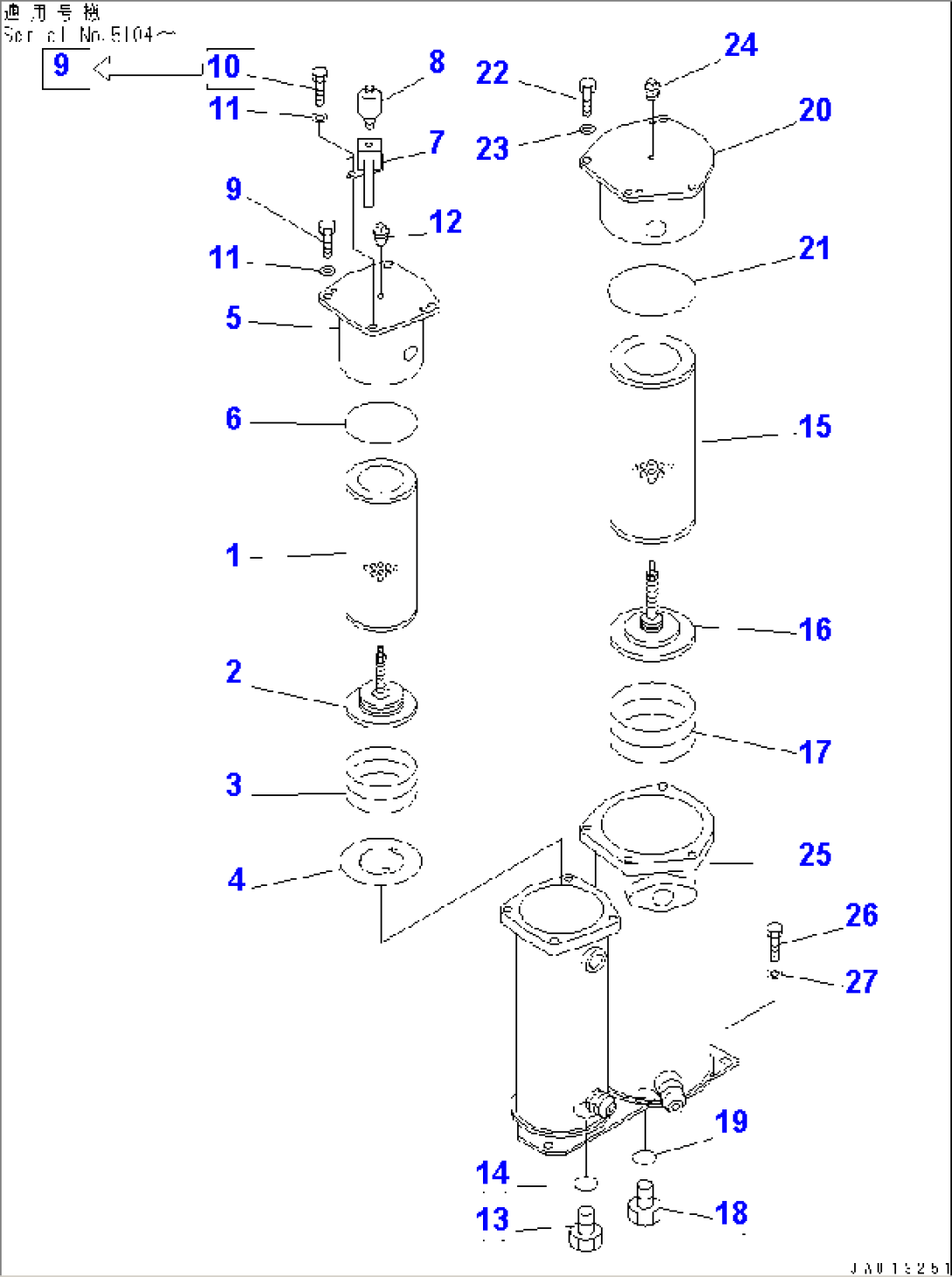 HYDRAULIC TANK AND FILTER (FILTER)(#4001-)