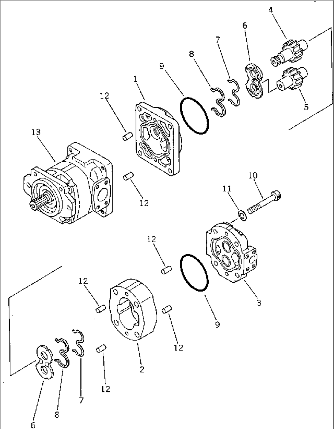 HYDRAULIC PUMP (STEERING¤ HOIST AND BRAKE COOLING) (2/2) (FOR JAPAN)