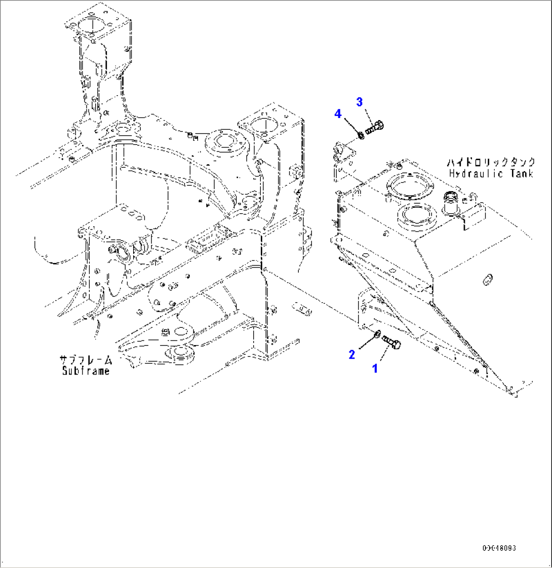 Hydraulic Tank Mounting and Cover, Mounting Parts (#7079-)