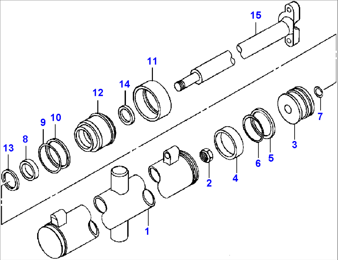 DRAWBAR LIFT CYLINDER R.H. & L.H. 90ø BLADE SUSPENSION