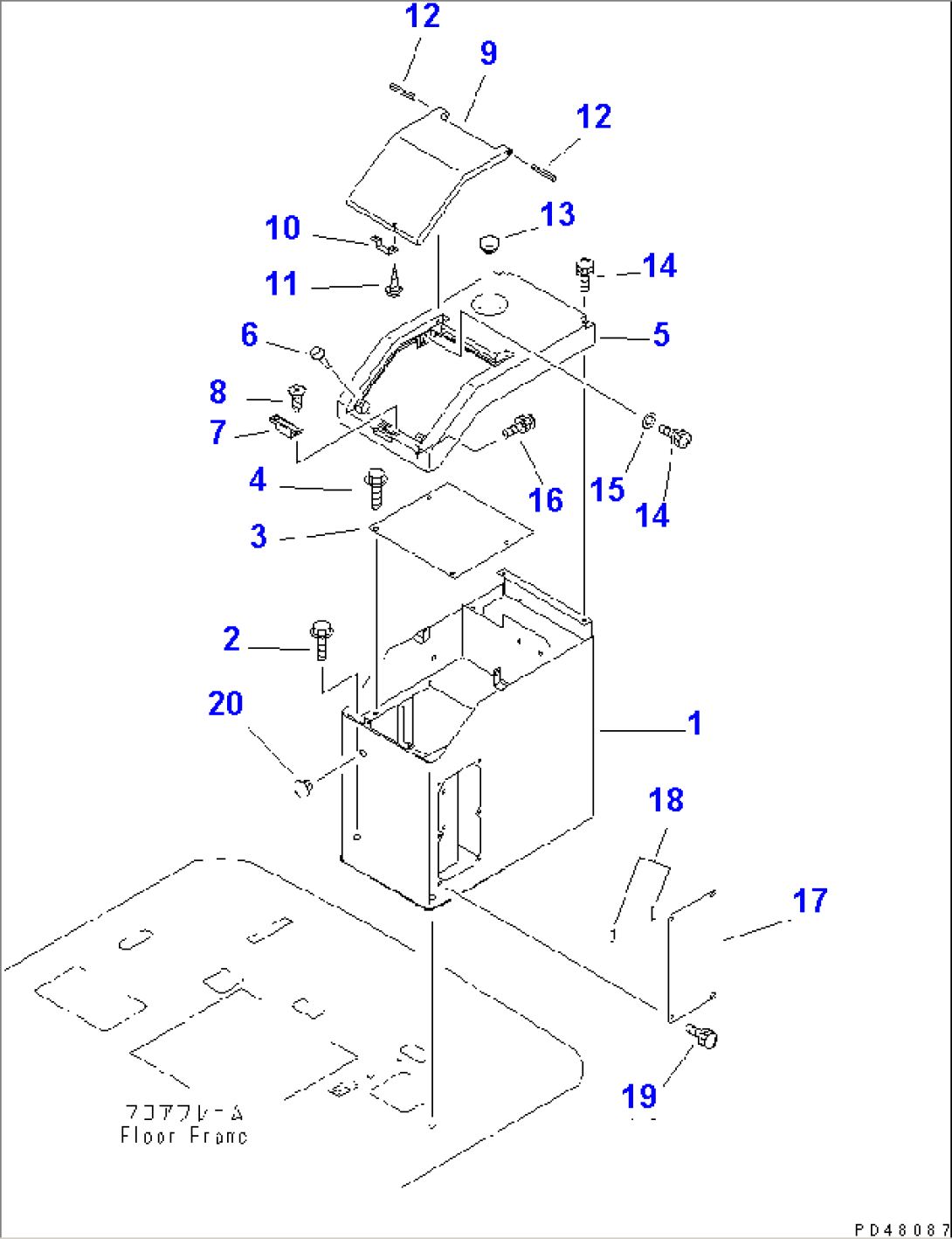L.H. CONSOLE BOX(#60001-)