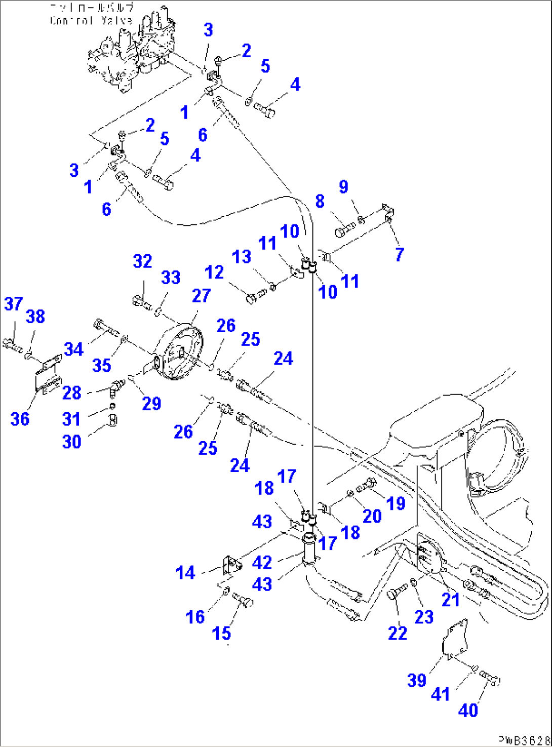 BLADE TILT LINE (FOR TILT DOZER)