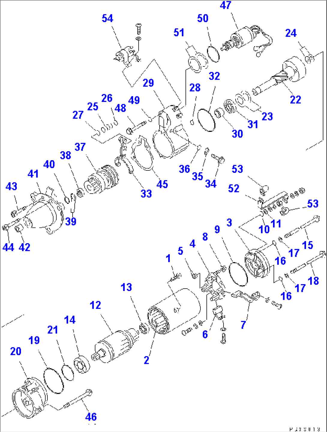 STARTING MOTOR (11KW) (INNER PARTS)(#21431-30750)