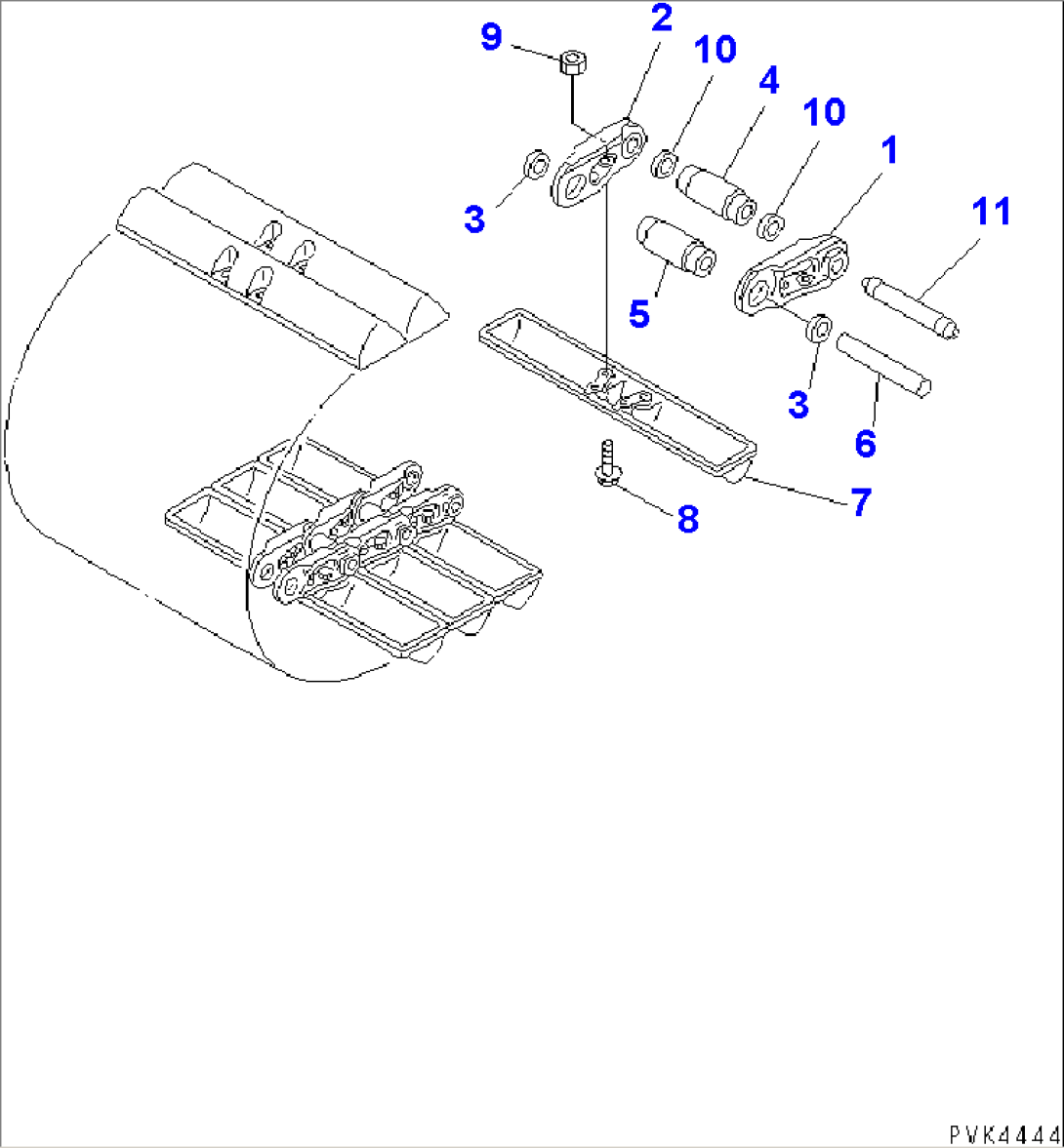 TRACK SHOE (MASTER PIN TYPE) (SWAMP TYPE) (600MM WIDE)(#41049-)