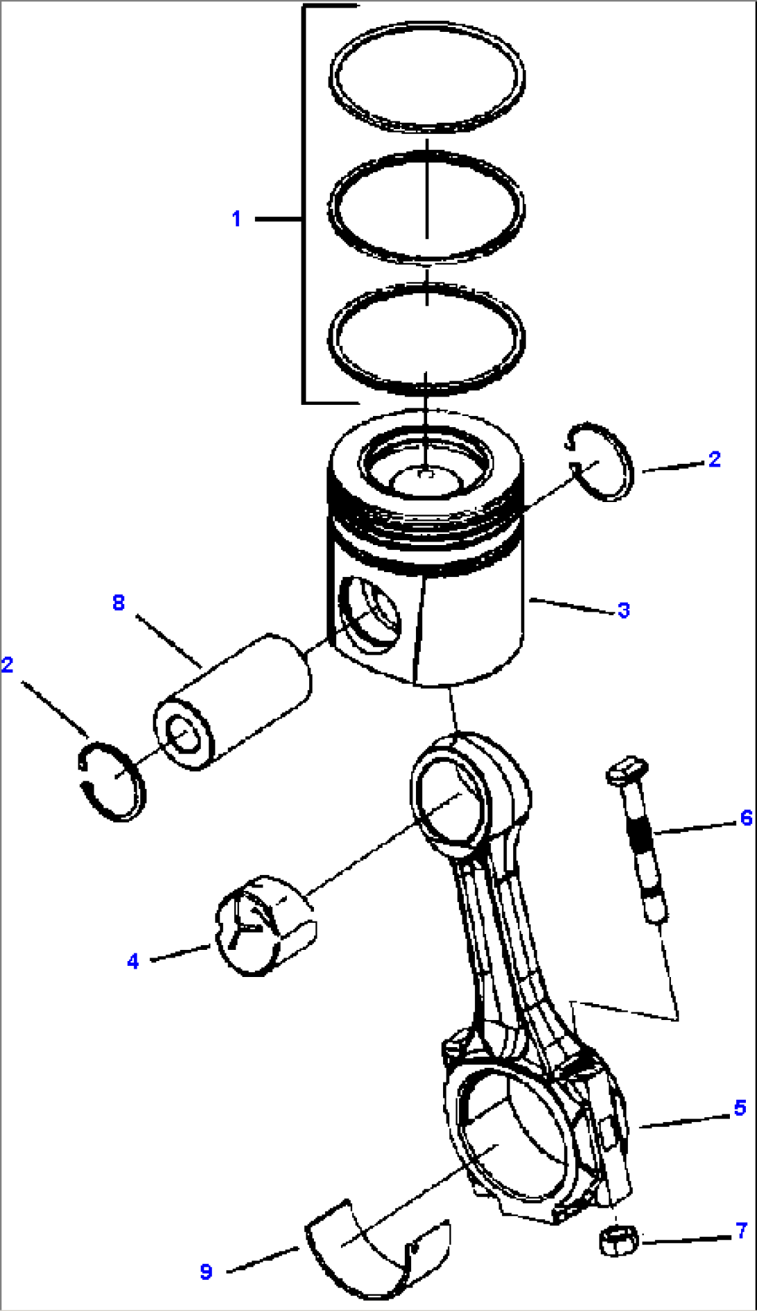 A2126-A3A1 PISTON AND CONNECTING ROD
