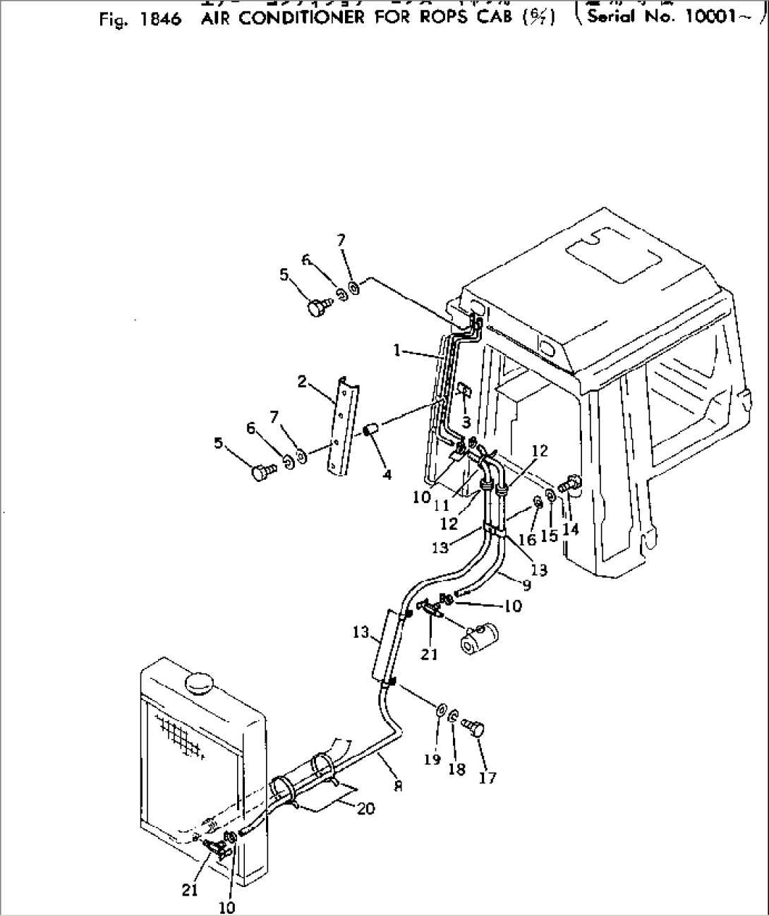 AIR CONDITIONER FOR ROPS CAB (6/7)(#10001-)