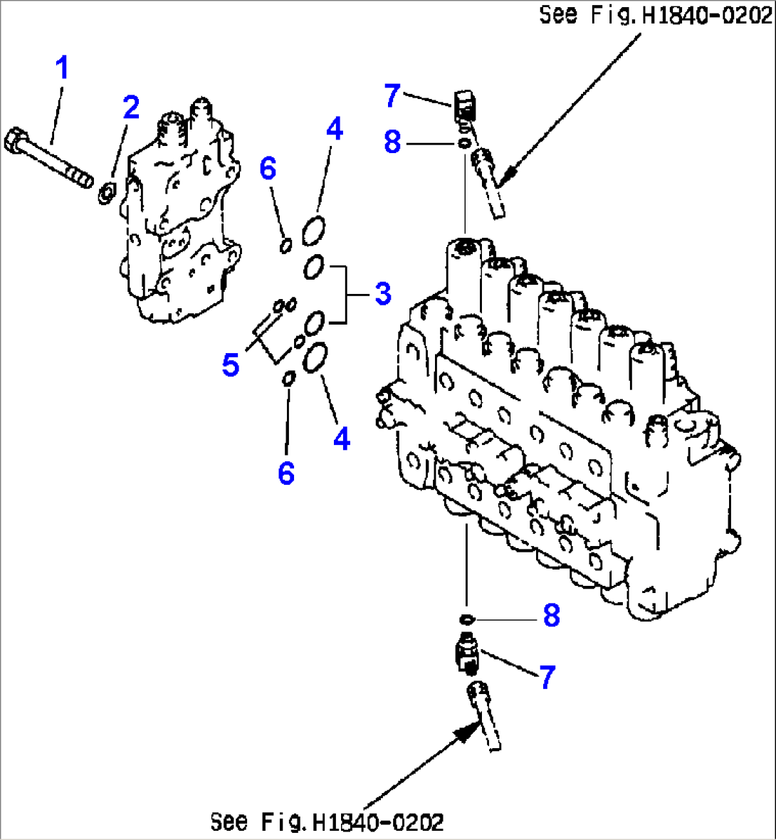FIG NO. H0120-0105 MAIN VALVE (1 ACTUATOR) (KIT)