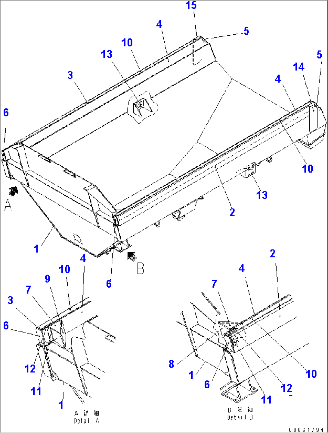 BODY (WITH SIDE EXTENSION AND TAIL GATE)(#2001-)
