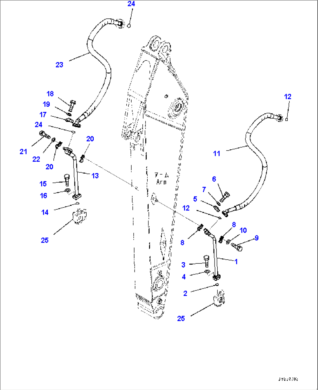 Arm, Additional Piping (#1001-)