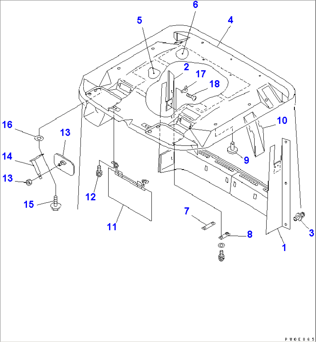 ROPS CAB (3/3) (ROOF)(#54001-54103)