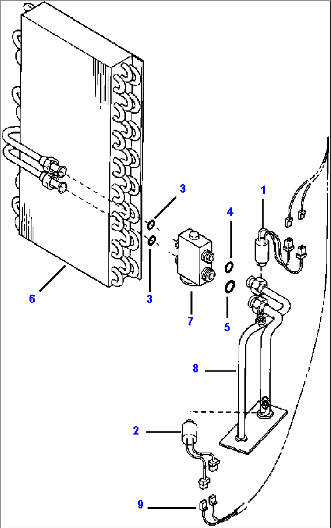 FIG NO. 5557 AIR CONDITIONER - S/N 3053 AND UP AIR CONDTIONING HEATER UNIT - 2 OF 5