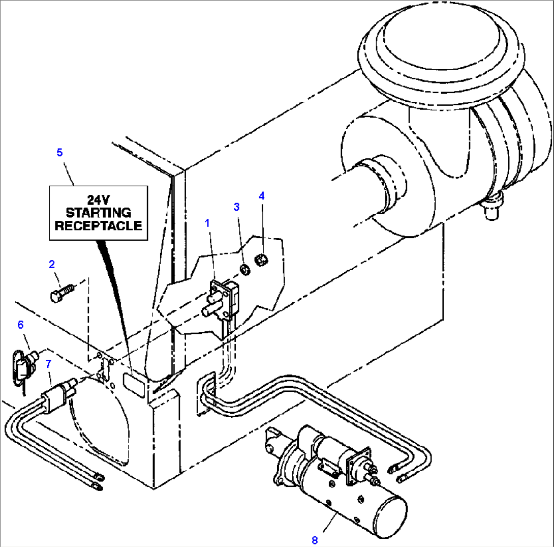 FIG. E5120-01A1 STARTING/CHARGING RECEPTACLE - S/N 202724 AND UP