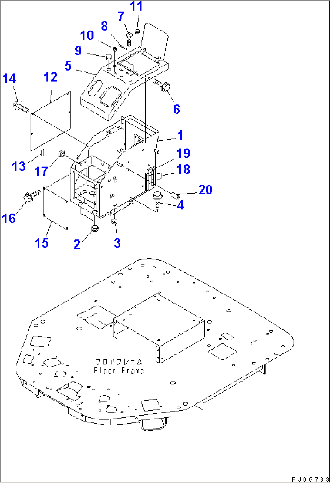FLOOR (R.H. CONSOLE BOX)(#64225-)