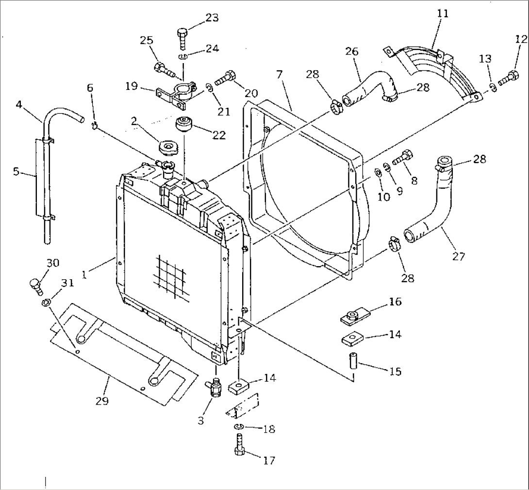 RADIATOR AND PIPING(#61001-61130)