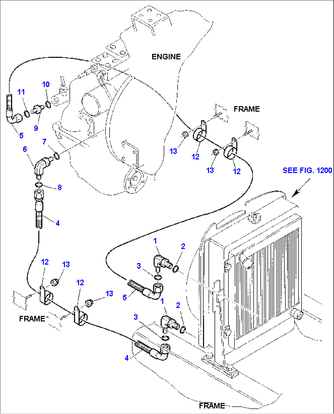 HYDRAULIC PIPING (TRANSMISSION COOLING LINE)