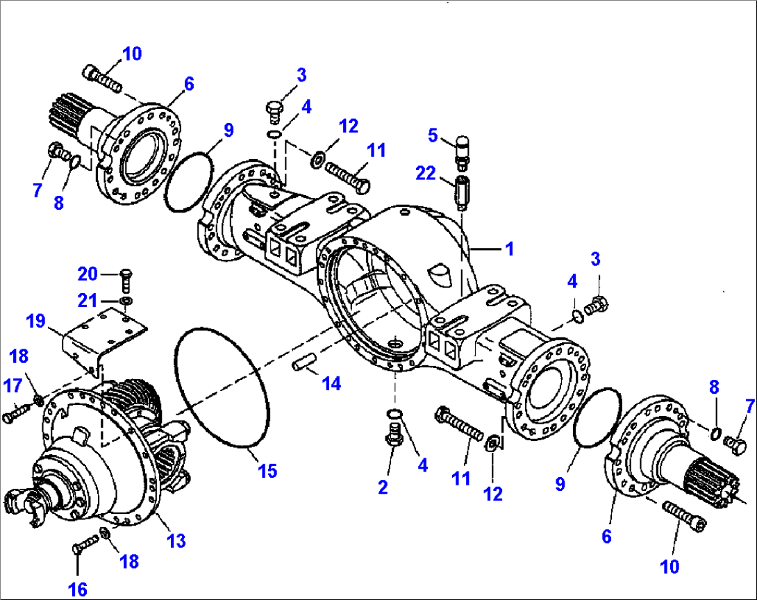 FIG. F4400-02A0 FRONT AXLE - HOUSING