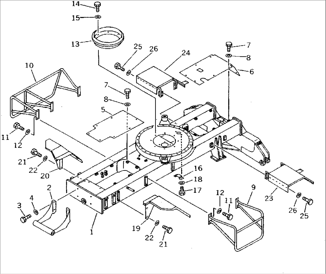 CHASSIS (1/2) (WITH FRONT AND REAR FENDER)(#1601-2300)