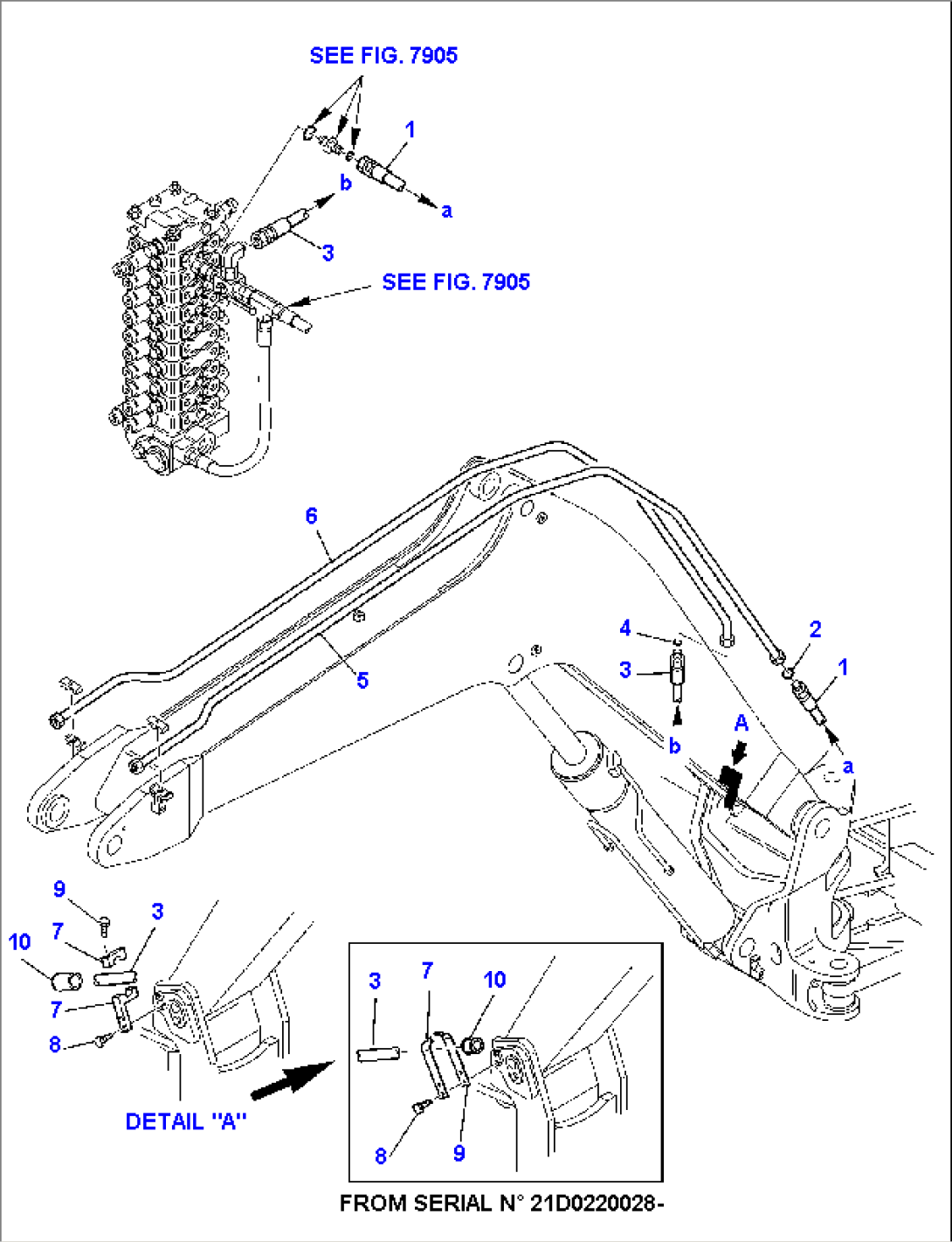 HYDRAULIC PIPING (ATTACHMENT LINE) (BOOM SIDE)