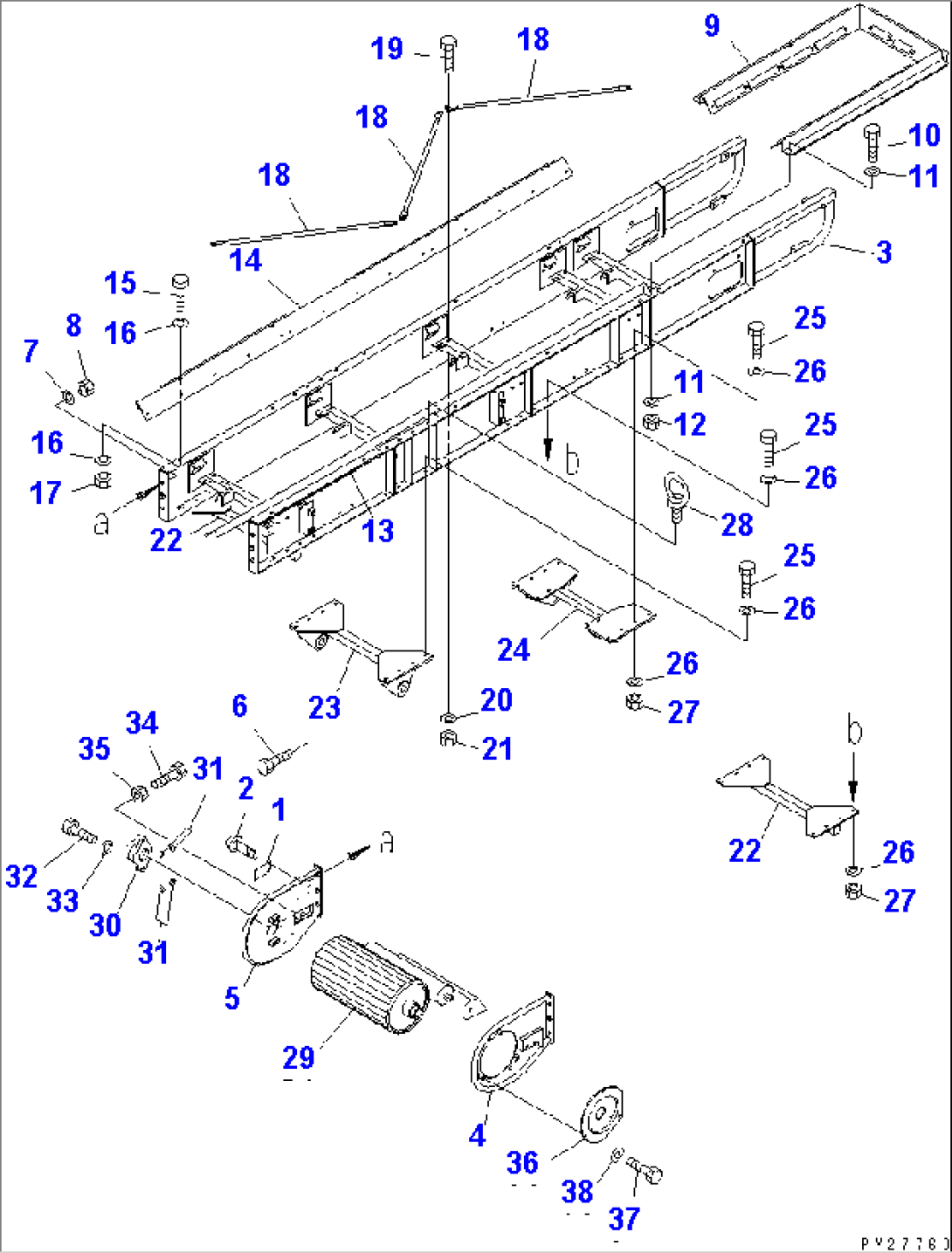 ZURI. CONVEYOR (INNER PARTS) (4M LENGTH) (450MM WIDTH) (1/6)