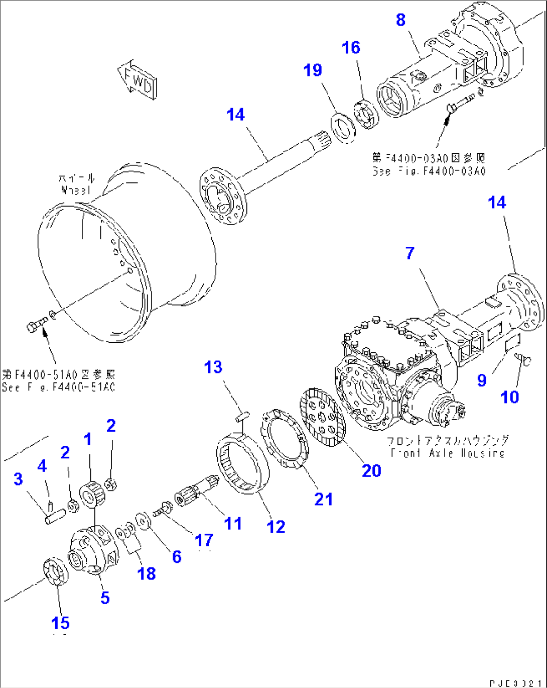 FRONT AXLE (FINAL DRIVE AND HOUSING)