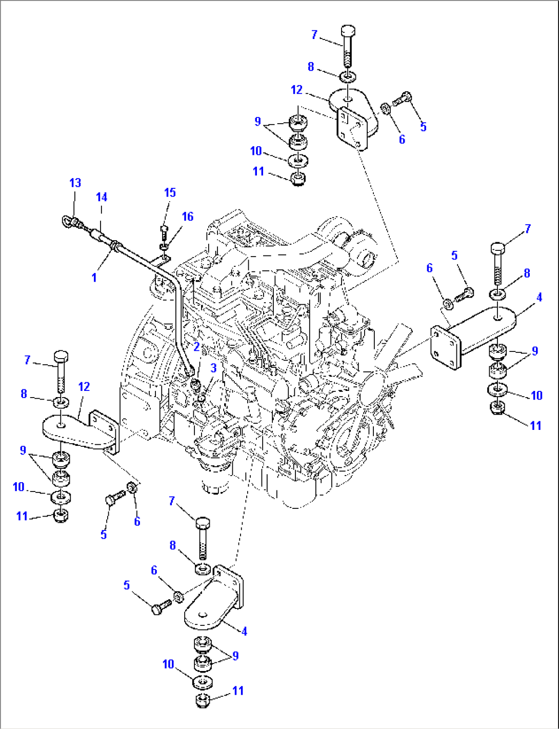 ENGINE MOUNTING PARTS