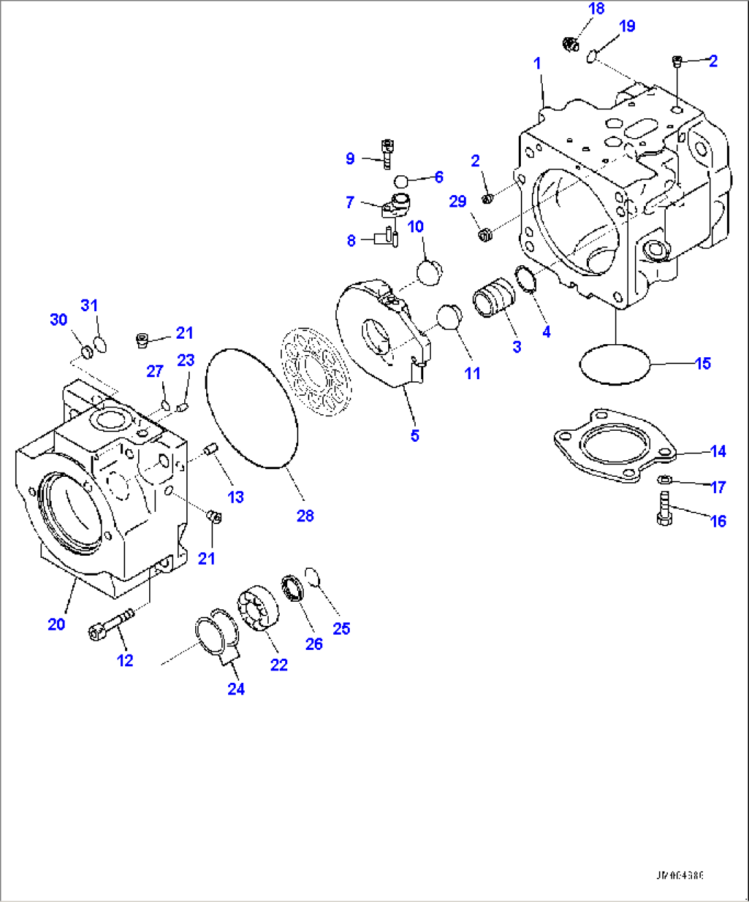 Transmission Group, Radiator Fan Pump (1/4) (#10001-)