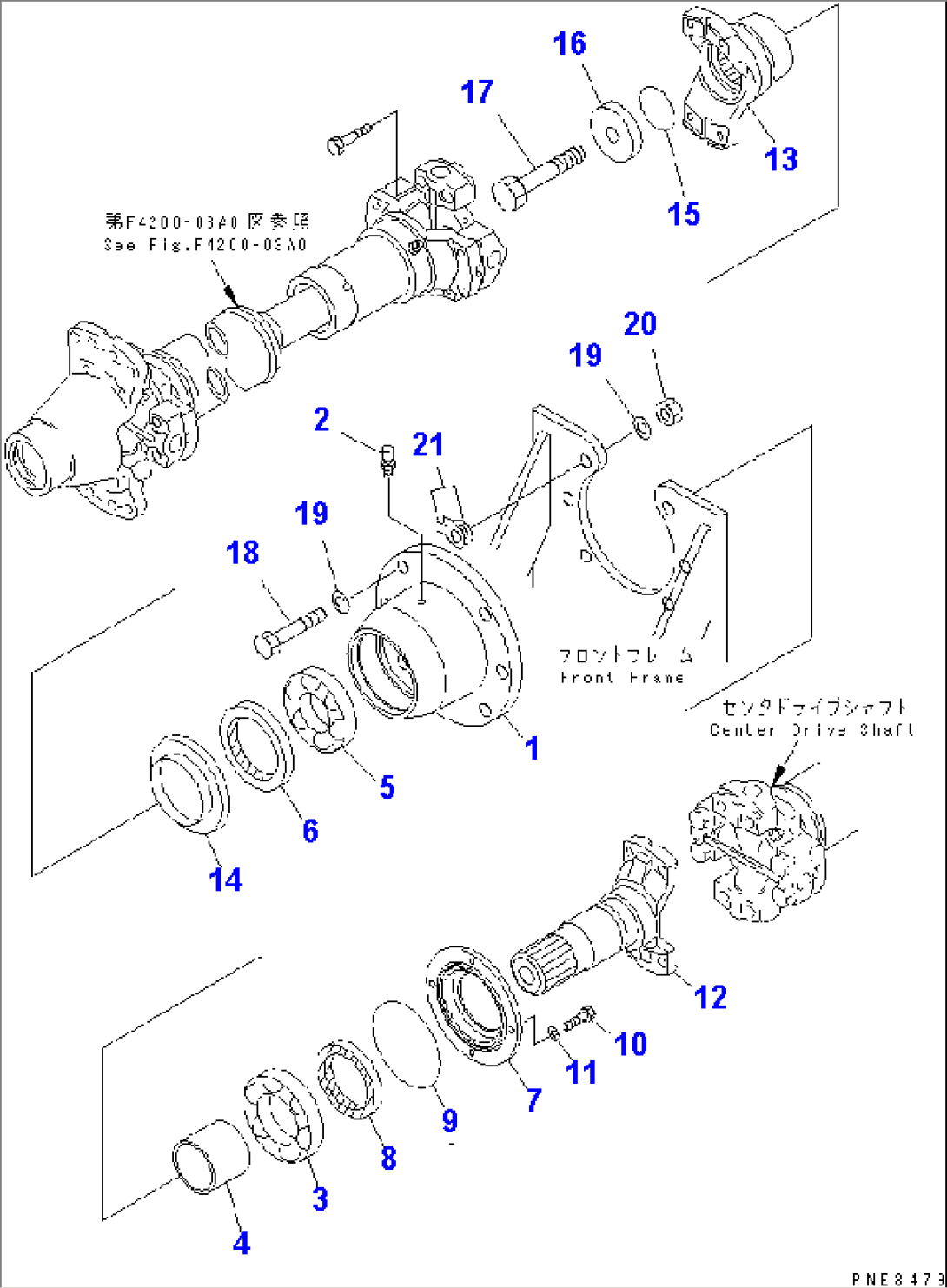 DRIVE SHAFT (FRONT AXLE SIDE¤ CENTER)