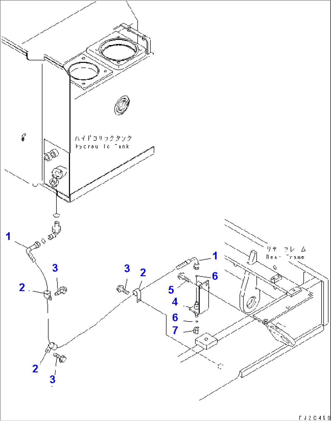 HYDRAULIC TANK (DRAIN PIPING)(#51001-)