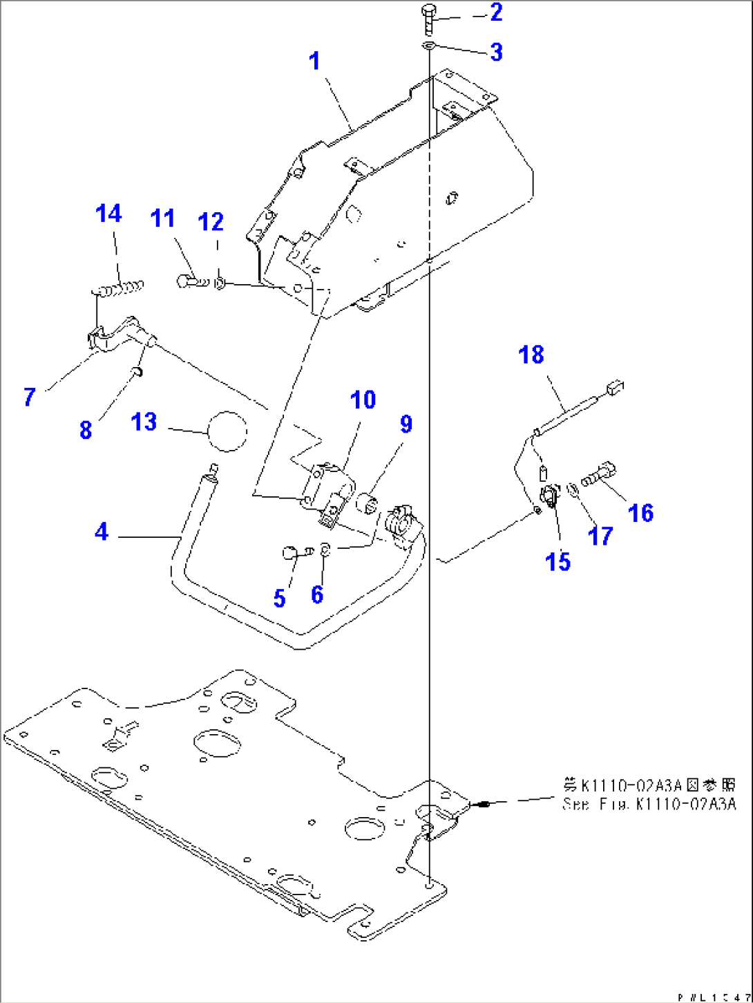 FLOOR FRAME (LEFT STAND) (STAND)(#32001-32451)