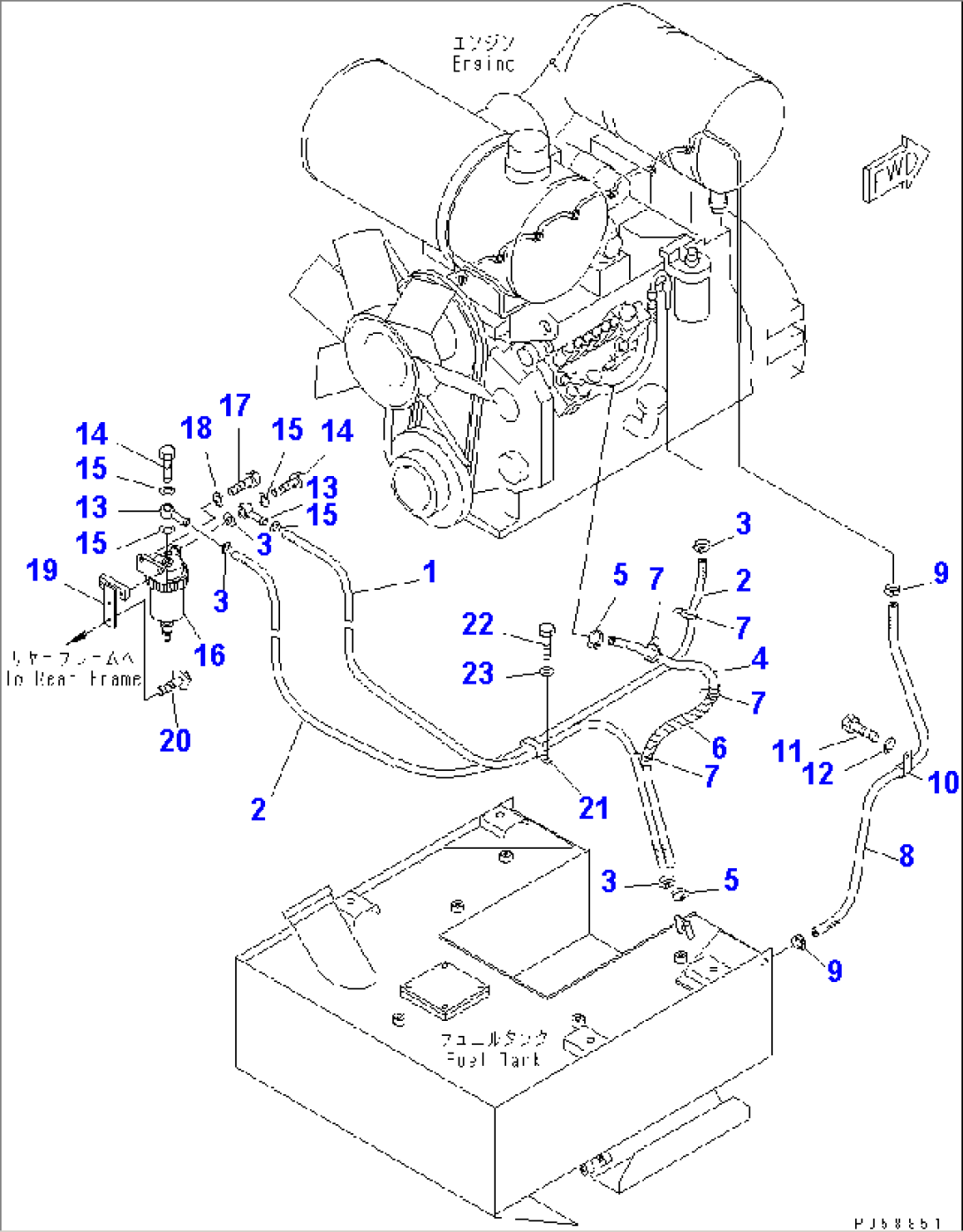 FUEL PIPING (WITH WATER SEPARATOR)(#5001-5999)