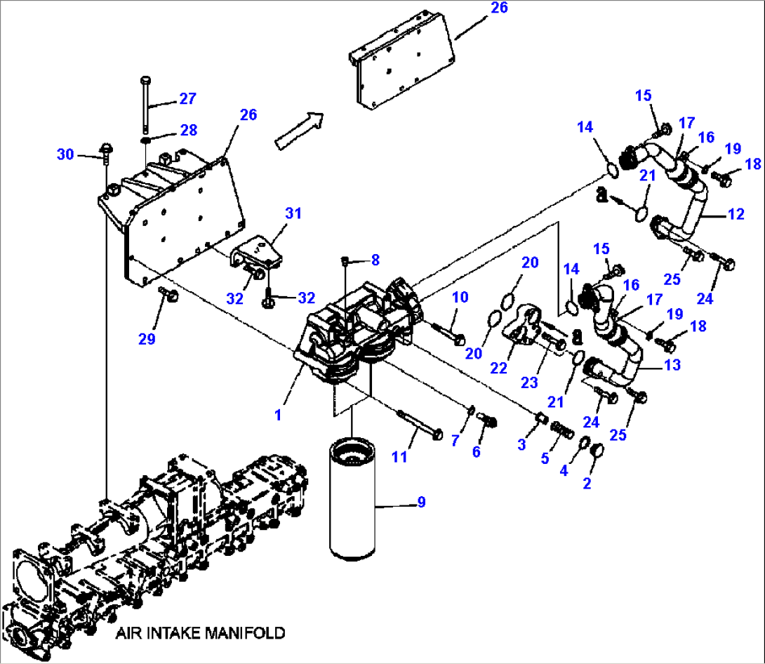 A3109-B8A3 ENGINE OIL FILTER AND PIPING