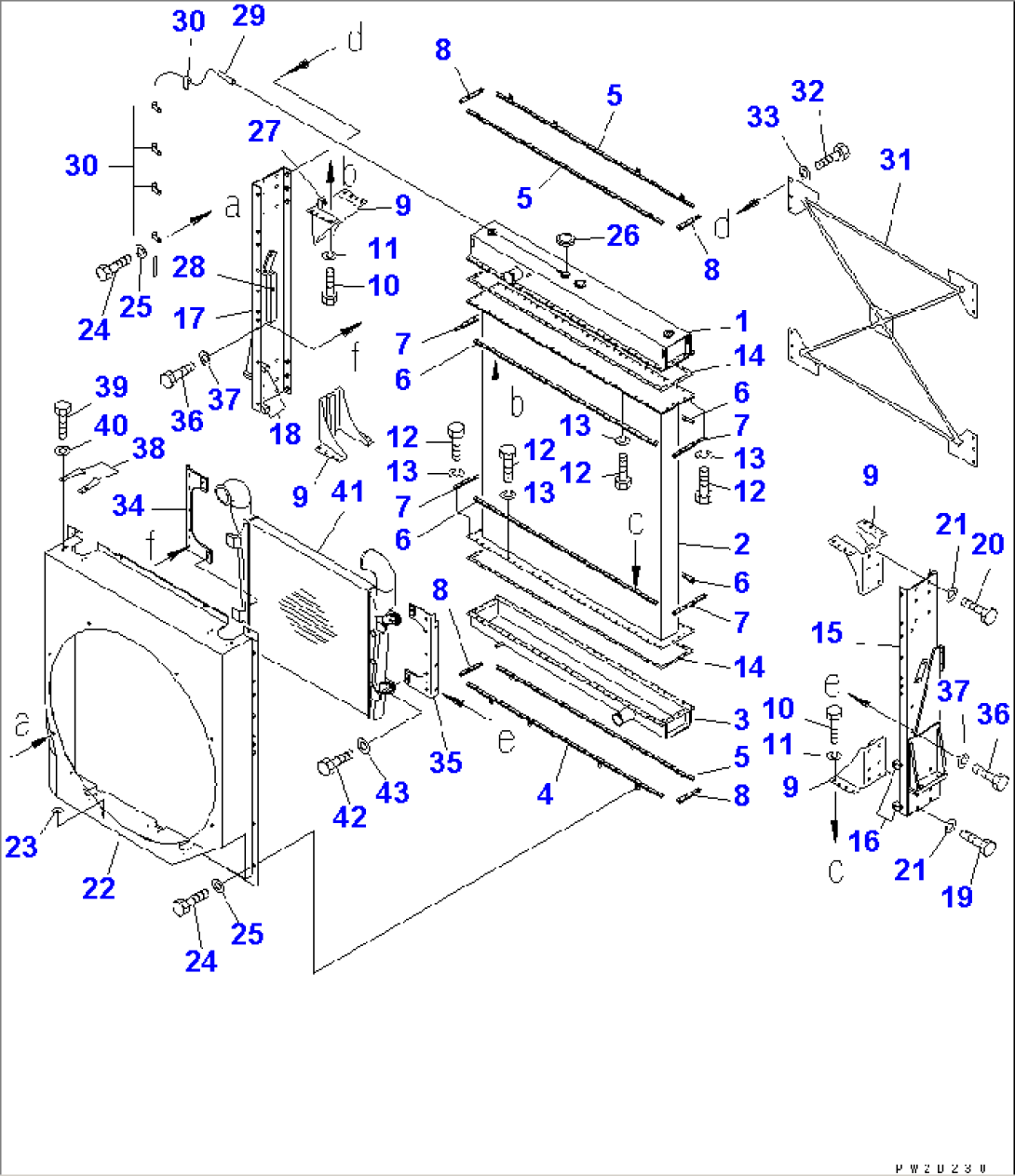RADIATOR (INNER PART¤ 1/2)(#51075-)