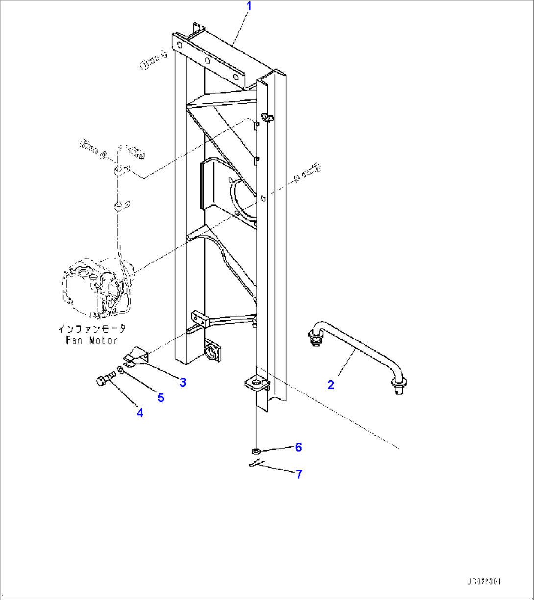 Cooling Fan Drive, Support (#11609-)