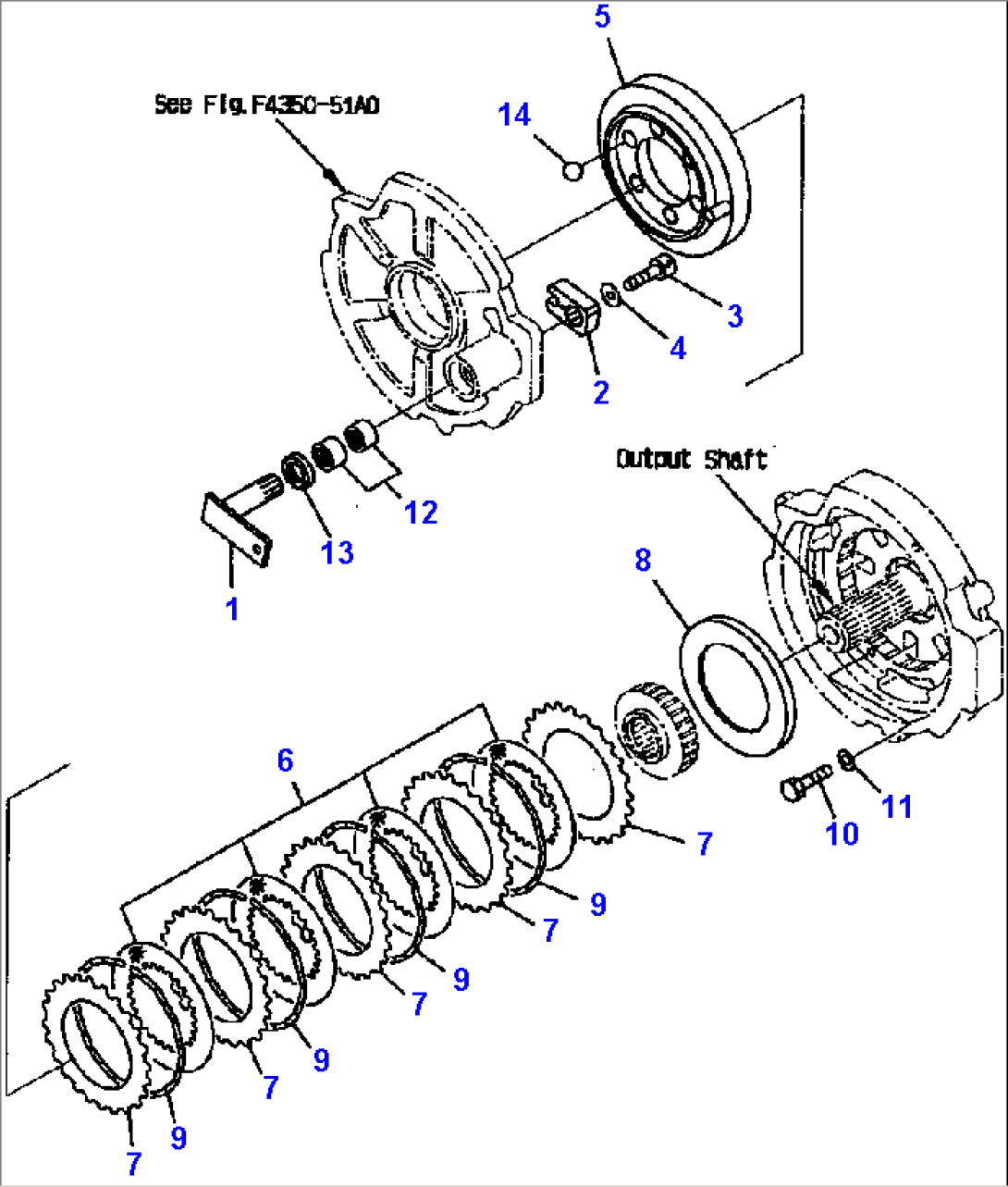 FIG NO. F4350-57A0 TRANSMISSION (PARKING BRAKE)