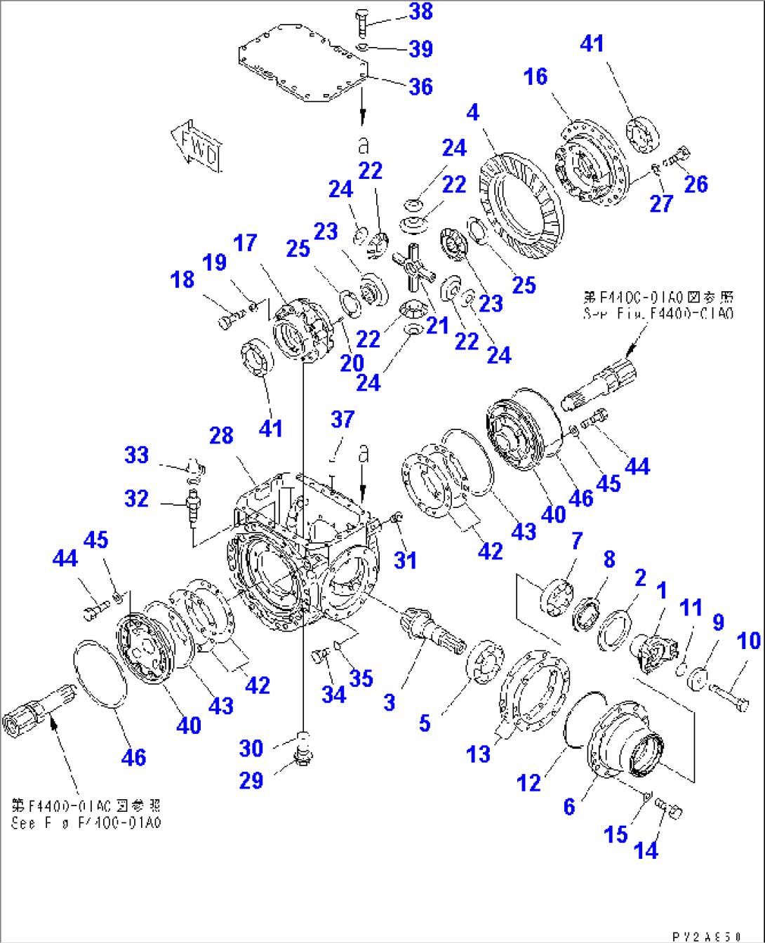 FRONT AXLE (DIFFERENTIAL)(#54115-)