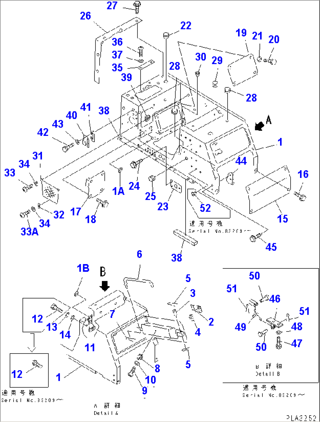 REAR BOX (FOR ANGLE AND STRAIGHT TILT DOZER) (WITH STEEL CAB)(#83071-)