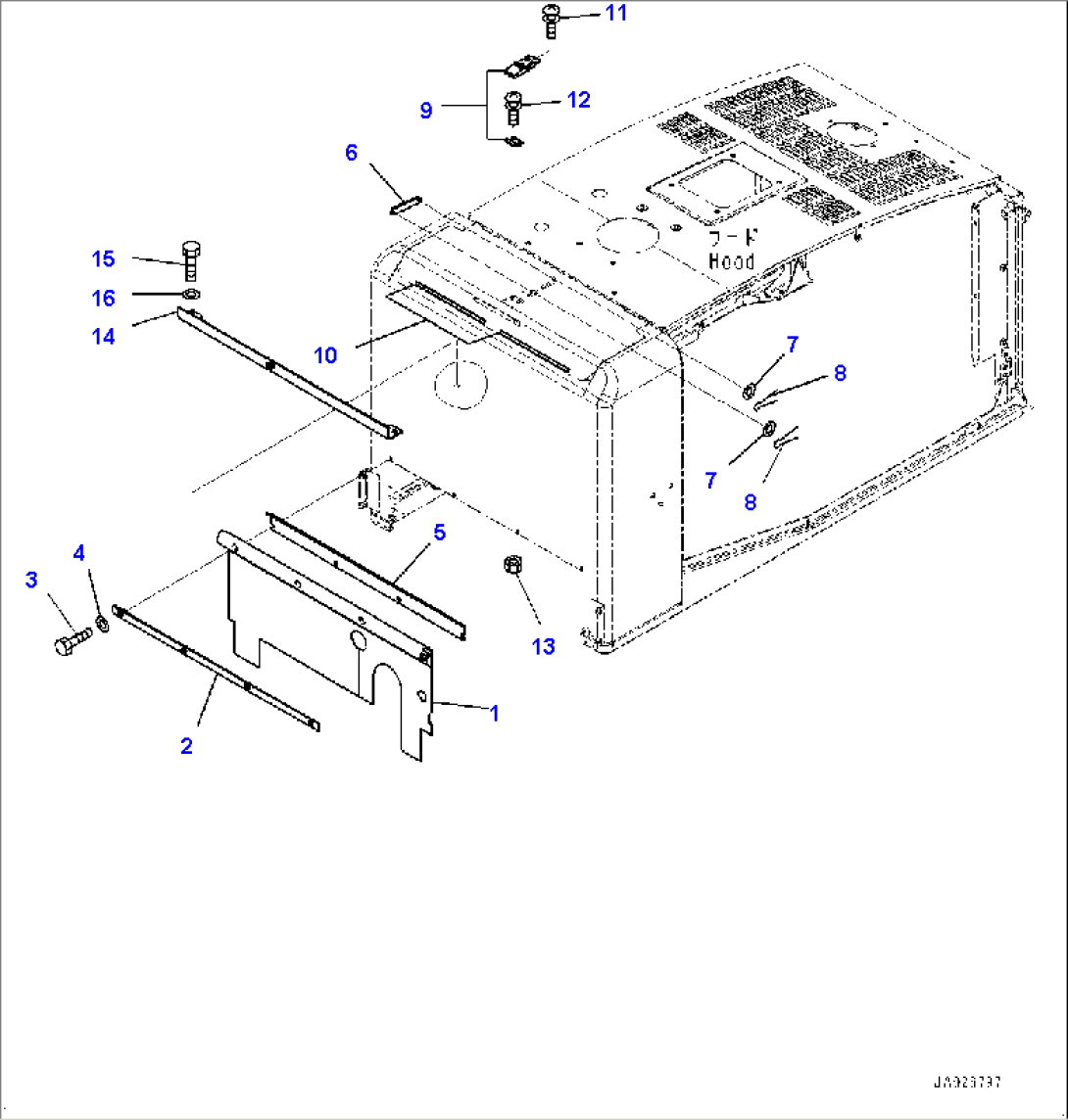 Engine Hood, Bulkhead (#77976-)