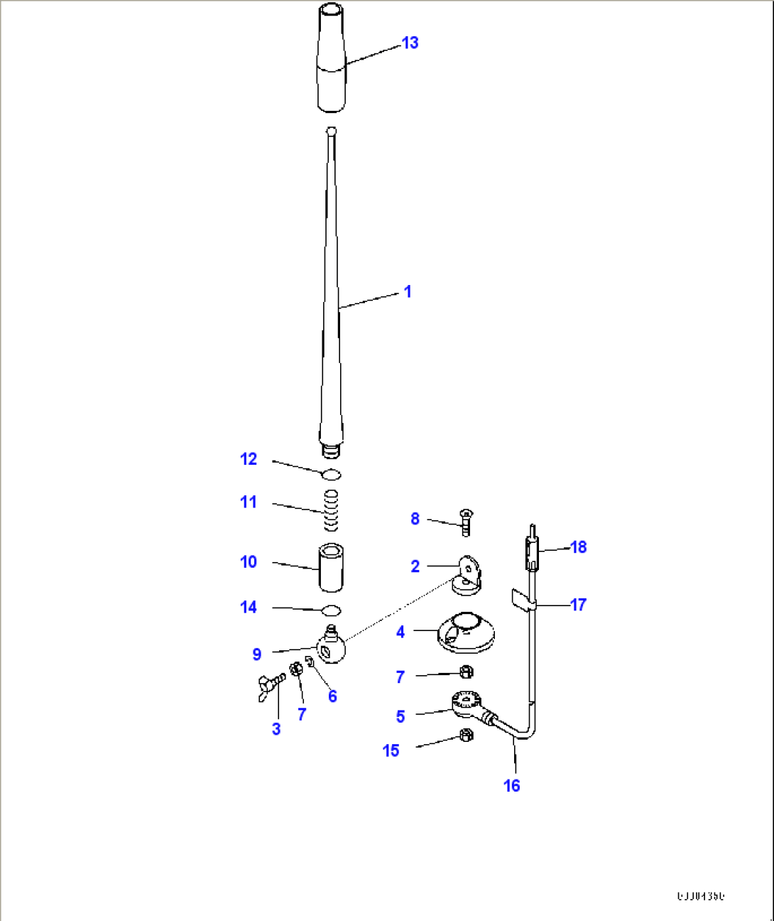Cab, Rubber Antenna (#10001-)
