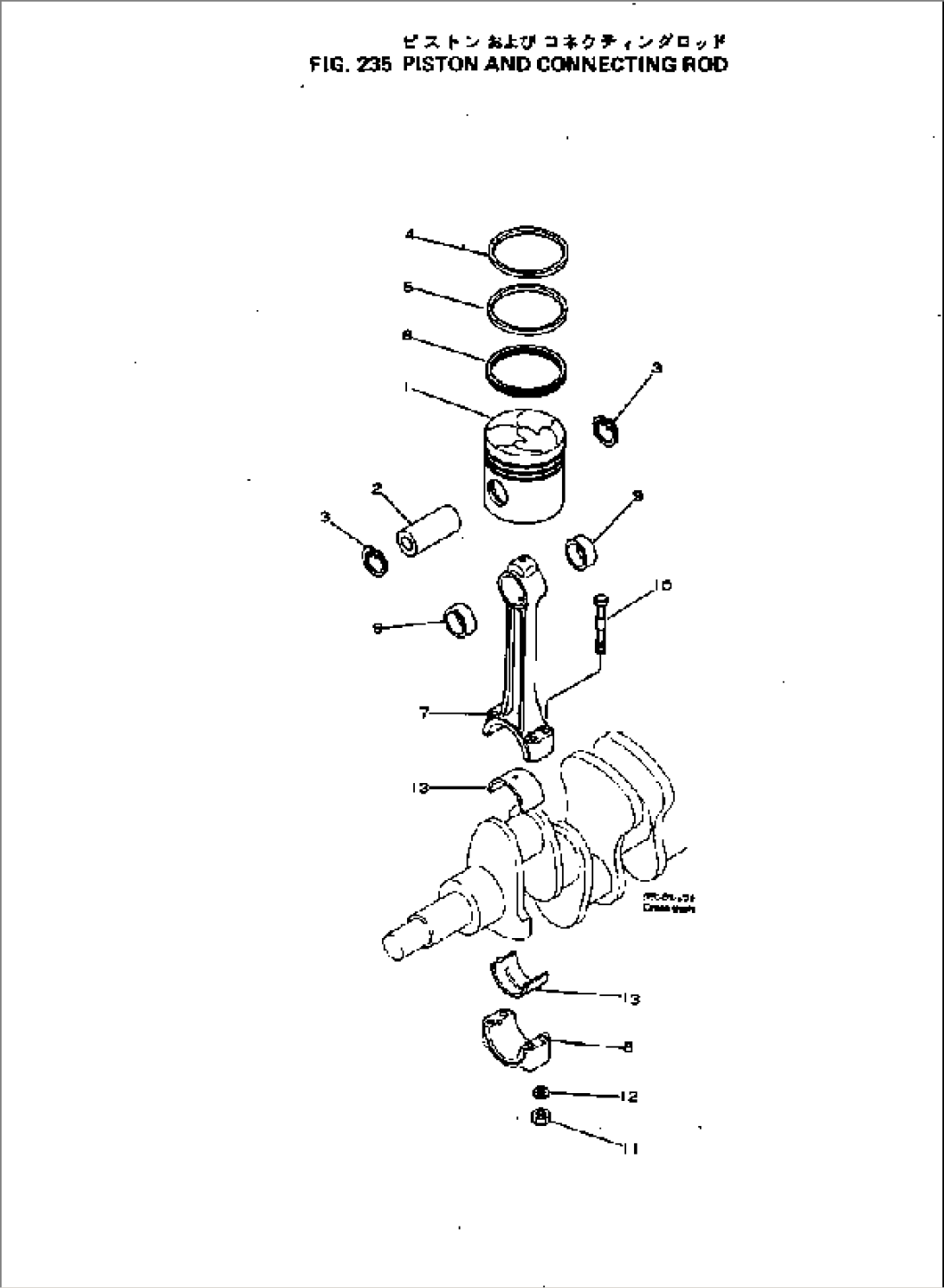 PISTON AND CONNECTING ROD