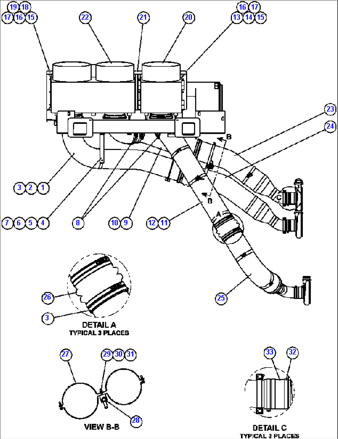 AIR CLEANER PIPING - LEFT