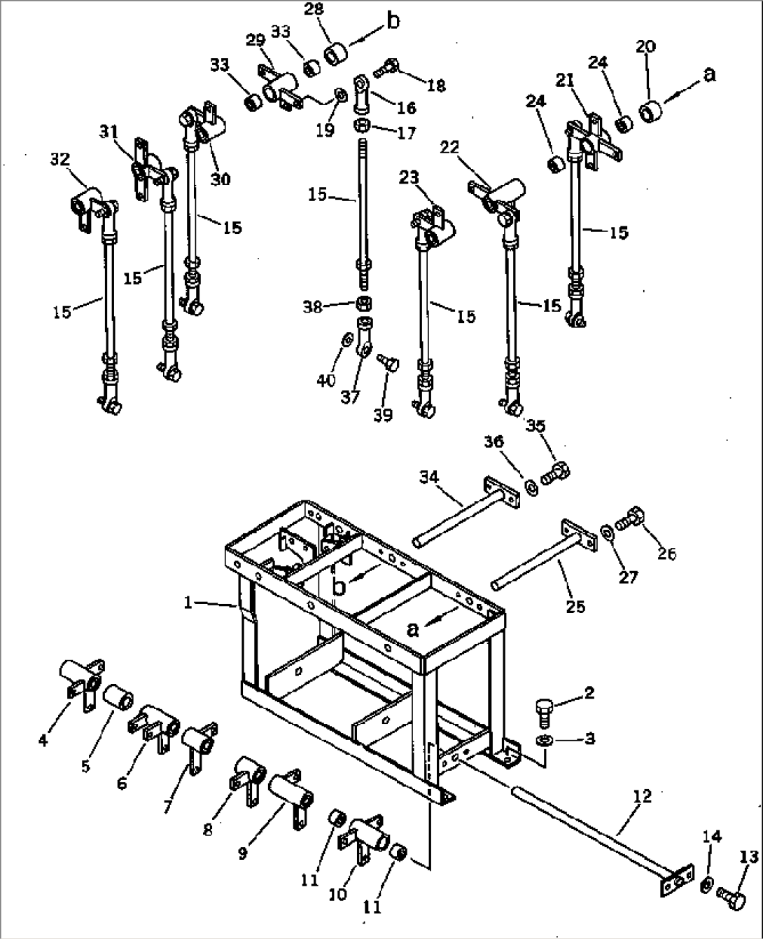SPECIAL WORK EQUIPMENT VALVE CONTROL LINKAGE (2/3) (FOR LONG LEVER CONTROL)(#19573-)