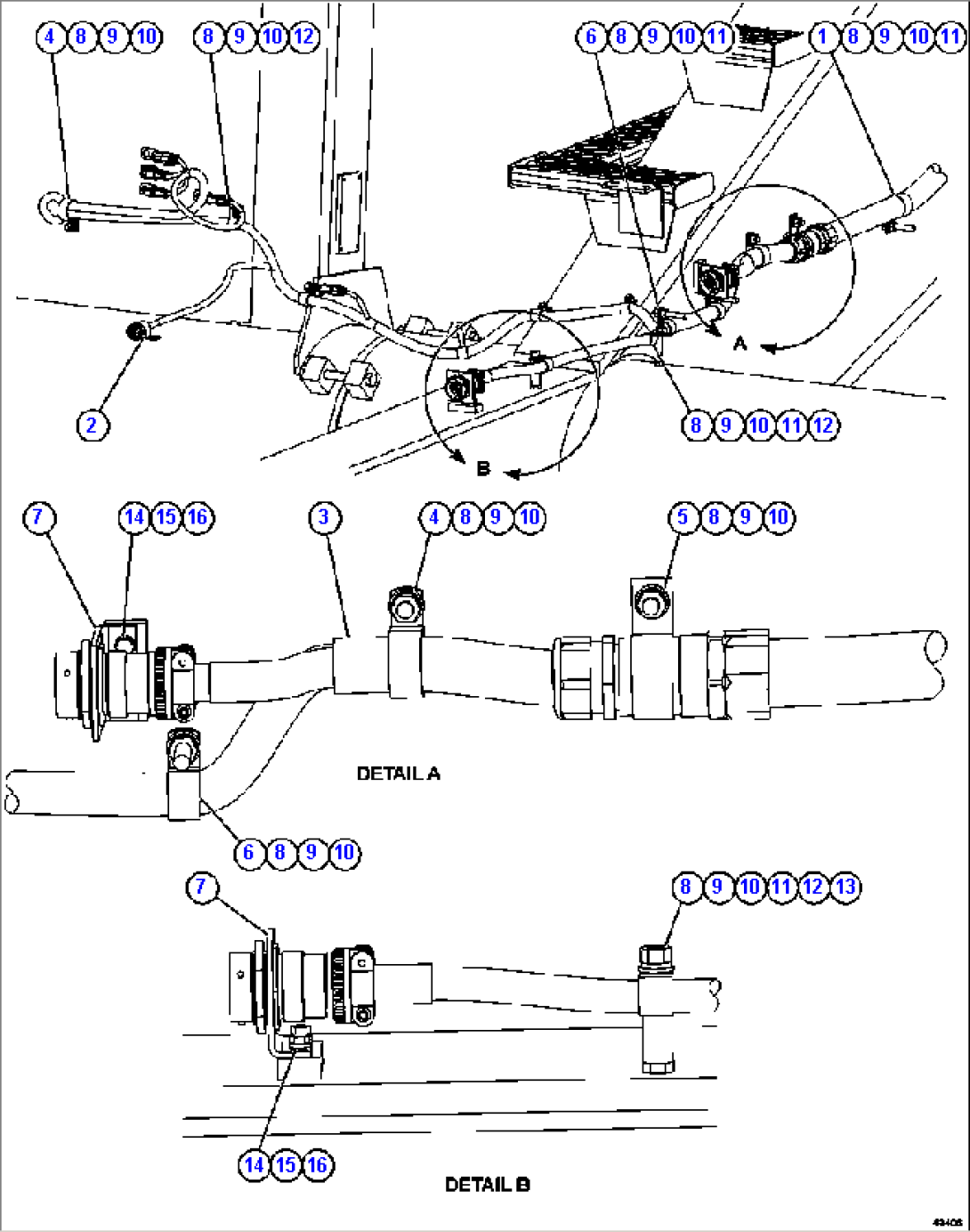 RH FRAME RAIL WIRING 1/2