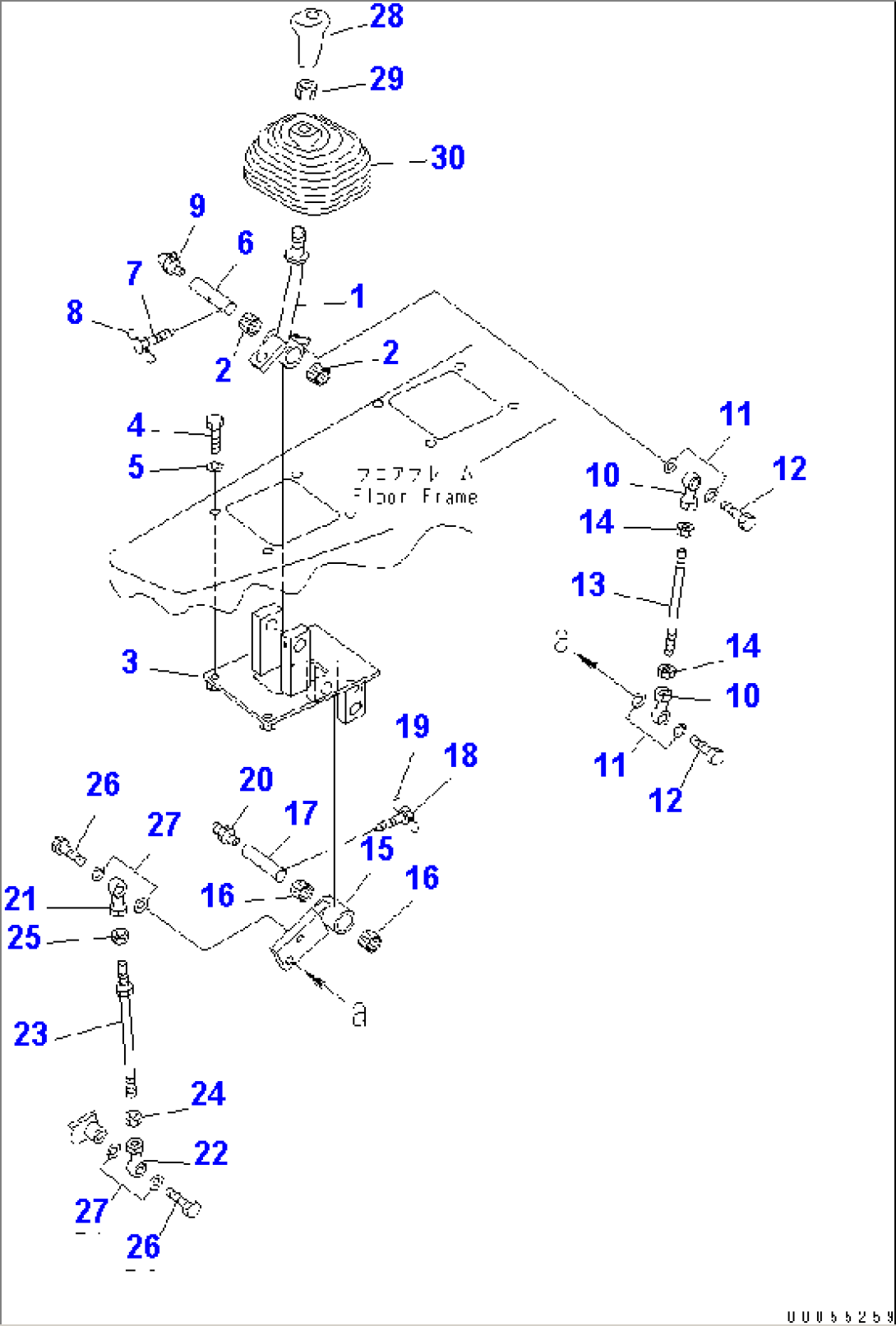 FLOOR FRAME (BLADE CONTROL) (FOR ANGLE) (FOR CAB GUARD)