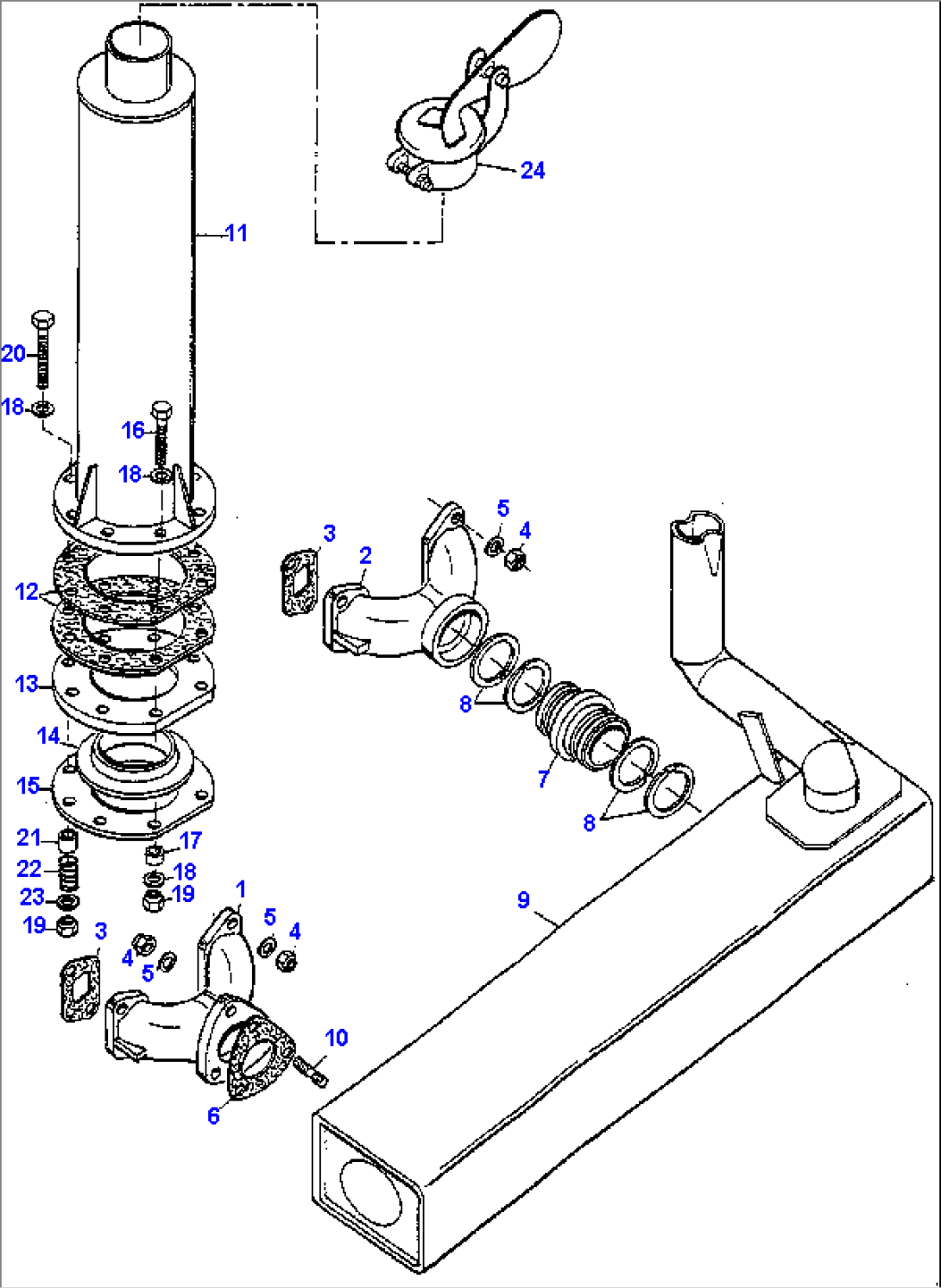 EXHAUST SYSTEM, STANDARD, D963 A