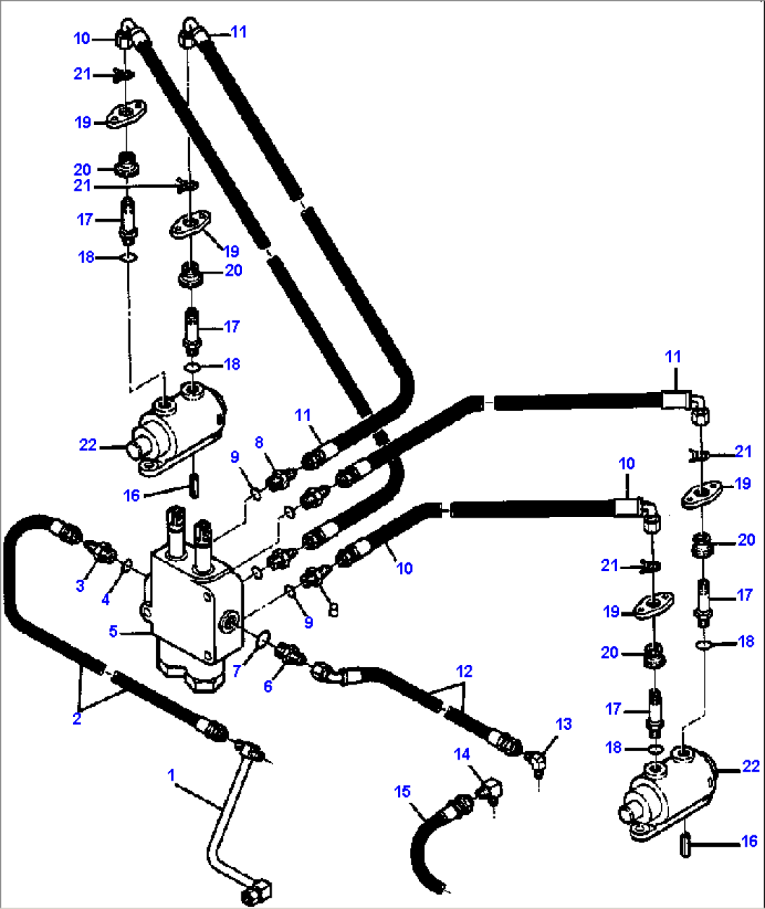 DRIVE TRAIN PIPING - STEERING LINES