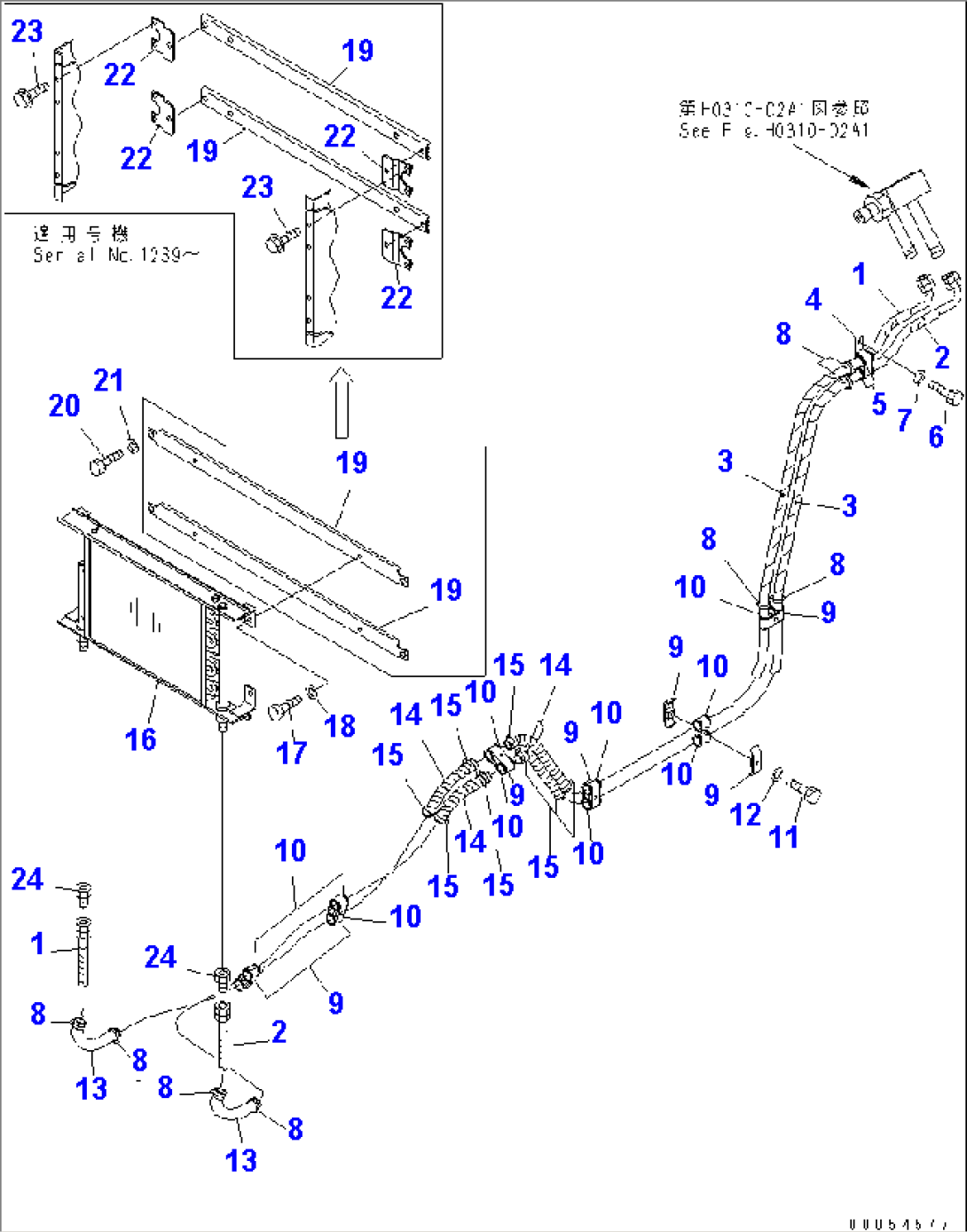 HYDRAULIC PUMP LINE (COOLING AND OIL COOLER)