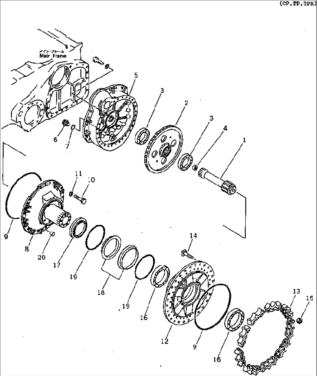 FINAL DRIVE (SPROCKET AND HUB)
